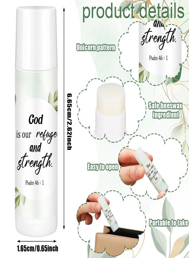 Siifert 50 Pcs Christian Lip Balm Bulk Bible Verses Lip Balm Scripture Christian Gifts for Women Faith Religious Church Party Favor Inspirational Gift for Valentines Mother Teacher Nurse - Image 3